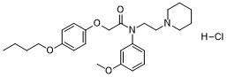 Acetamide, N-(m-anisyl)-2-(p-butoxyphenoxy)-N-(2-piperidinoethyl)-, hydrochloride 27468-56-0